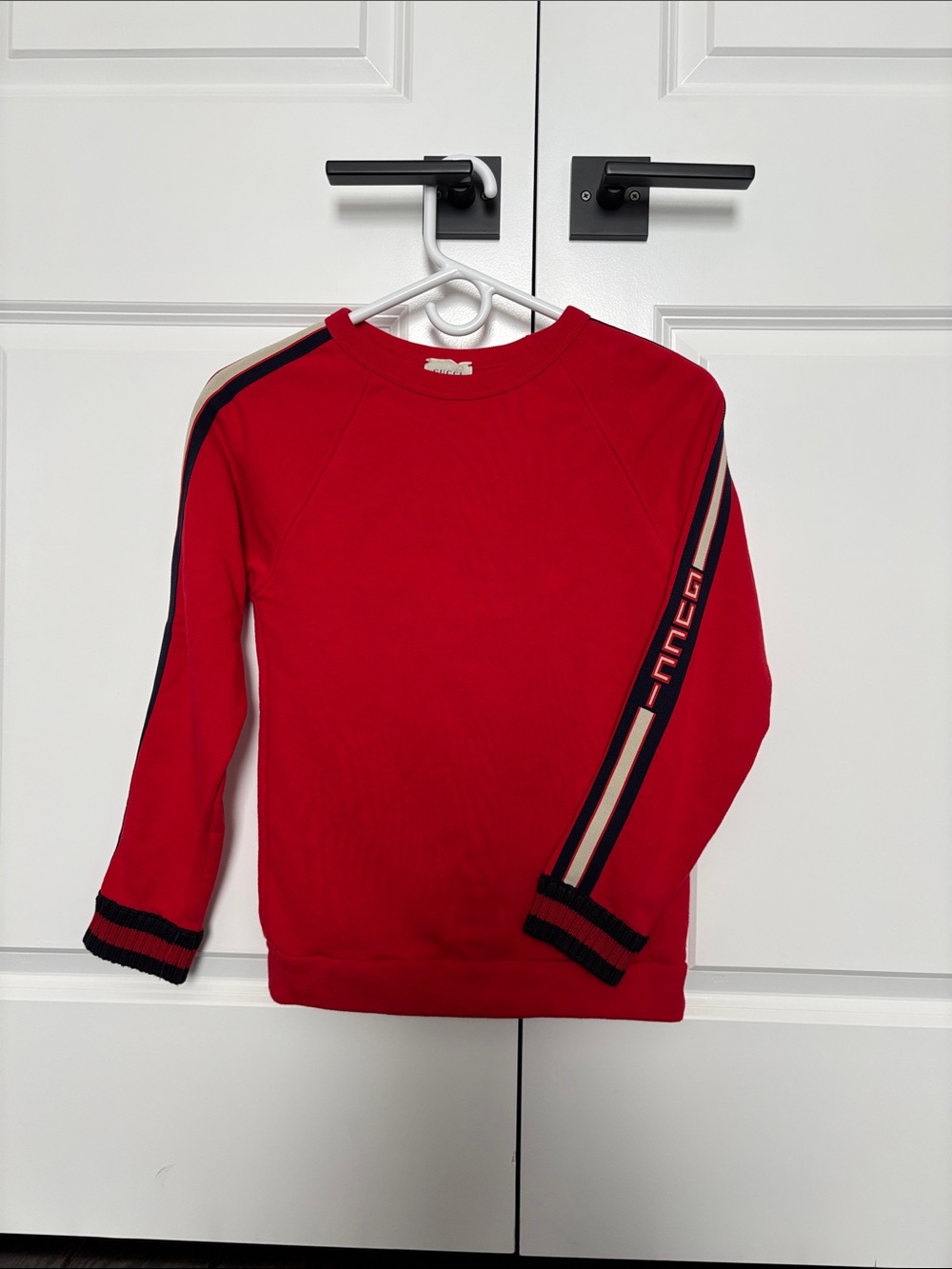 Gucci Kids Red Long-Sleeve Crewneck sweatshirt